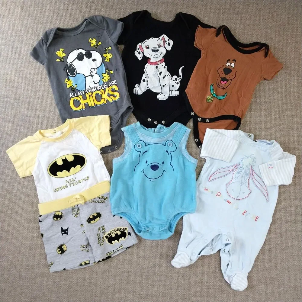 Baby Infant Boy Clothing Bundle Bodysuit Disney Peanuts Etc 11 Piece Newborn #14